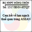 Công văn 1517/BNN-HTQT