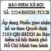 Công văn 2224/BHXH-TCCB