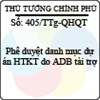 Công văn 405/TTg-QHQT