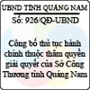 Quyết định 926/2013/QĐ-UBND