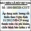 Công văn 1800/BHXH-CSYT