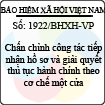 Công văn 1922/BHXH-VP