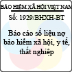 Công văn 1929/BHXH-BT