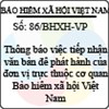 Công văn 86/BHXH-VP