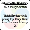 Quyết định 1559/QĐ-KTNN