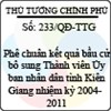 Quyết định số 233/QĐ-TTG