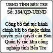 Quyết định 384/2013/QĐ-UBND