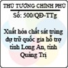 Quyết định 500/2013/QĐ-TTg