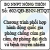 Quyết định 602/2013/QĐ-BNN-HTQT