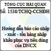 Công văn 1538/TCHQ-CCHĐH