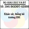 Công văn 2061/BGDĐT-GDĐH