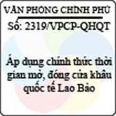 Công văn 2319/VPCP-QHQT