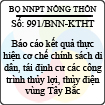 Công văn 991/BNN-KTHT