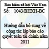 Công văn 1043/BHXH-BC