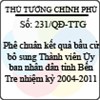 Quyết định số 231/QĐ-TTG