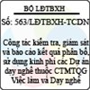 Công văn số 563/LĐTBXH-TCDN