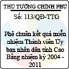 Quyết định số 113/QĐ-TTG