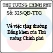 Quyết định số 325/QĐ-TTG