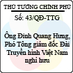 Quyết định số 43/QĐ-TTg