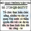 Quyết định 2729/QĐ-BGTVT