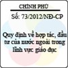 Nghị định 73/2012/NĐ-CP