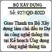 Quyết định 927/QĐ-BXD