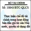 Công văn 10843/BTC-QLCS