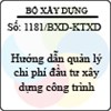 Công văn 1181/BXD-KTXD