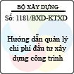 Công văn 1181/BXD-KTXD