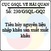 Công văn 230/GSQL-GQ2