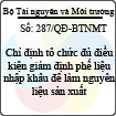 Quyết định 287/QĐ-BTNMT