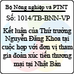 Thông báo 1014/TB-BNN-VP