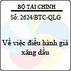 Công văn 2624/BTC-QLG