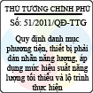 Quyết định số 51/2011/QĐ-TTG