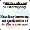 Công văn 889/TCHQ-GSQL