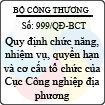 Quyết định 999/QĐ-BCT