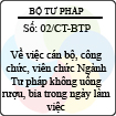 Chỉ thị 02/CT-BTP