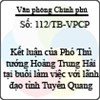 Thông báo 112/TB-VPCP