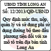 Quyết định 12/2013/QĐ-UBND tỉnh Long An