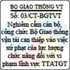 Chỉ thị 03/2013/CT-BGTVT