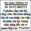 Chỉ thị 03/2013/CT-BGTVT