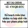 Quyết định 476/QĐ-BTC