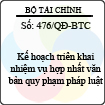 Quyết định 476/QĐ-BTC