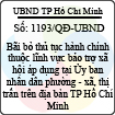 Quyết định 1193/QĐ-UBND