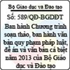 Quyết định 589/QĐ-BGDĐT