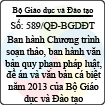 Quyết định 589/QĐ-BGDĐT