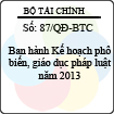 Quyết định 87/QĐ-BTC