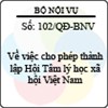 Quyết định 102/QĐ-BNV