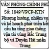 Công văn 1849/VPCP-KTN