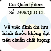 Công văn 2396/QLD-CL